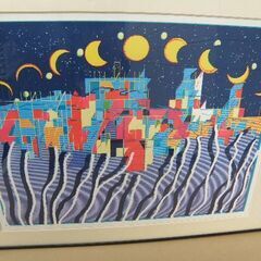 カラーリトグラフ すべての道は・・・ 画家名不詳 ed=7/50 5.1.86? 額装品 取りに来ていただける方 受け渡し日時自由の画像