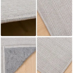 新品未使用 ニトリ ラグ マット ウレタン入り (ライン 200X240)の画像