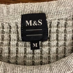 K2511-043 M&S セーター Mサイズ グレー ほつれ有りの画像