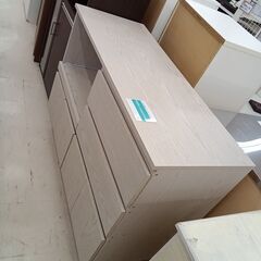 リユースのサカイ栃木店★ジモティ割あり★ ベガコーポレーション レンジ台 kehilla ベージュ W119.5×D46.5×H90 クリーニング済み TC11423の画像