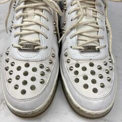 【希少】NIKE ナイキAF1 スタッズ付き 27 スニーカー レザー ホワイトの画像