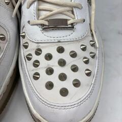 【希少】NIKE ナイキAF1 スタッズ付き 27 スニーカー レザー ホワイトの画像