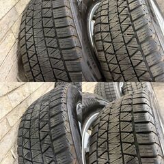 202511022【札幌】225/60R17　スタッドレス　冬タイヤ　BS　社外17インチアルミ　アウトバックなどの画像