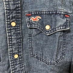 Hollister デニムシャツ ダークブルー Sサイズの画像