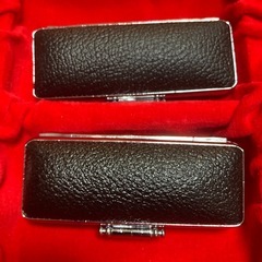 高級　印材　黒水牛　15mm 13.5mm 2本セットの画像