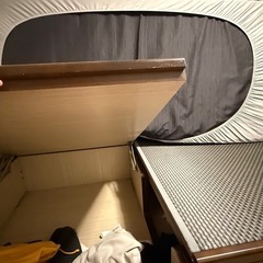 [無料]]ベッドフレーム　セミダブル　収納付きの画像