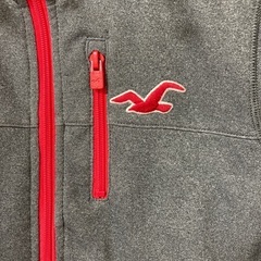 HOLLISTER グレー フード付きパーカーの画像
