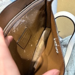 COACH アイボリー レザー ハンドバッグの画像