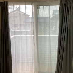 カーテン 1級遮光 グレー 8枚セット の画像