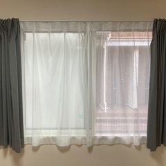 カーテン 1級遮光 グレー 8枚セット の画像