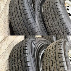 202511024【札幌】145R12LT　スタッドレス　冬タイヤ　BS　てっちん　ハイゼットトラックなどの画像