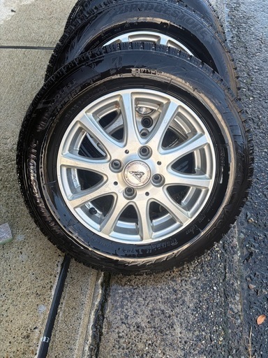 受渡し決定　ブリヂストン　スタッドレス　VRX2 155/70r13　アルミホイールセット　23年2本22年2本　バリ山　ワンシーズンのみ使用