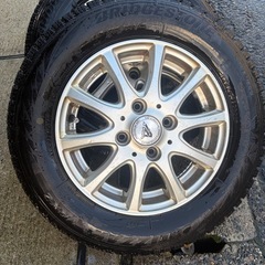 ブリヂストン　スタッドレス　VRX2 155/70r13　アルミホイールセット　23年2本22年2本　バリ山　ワンシーズンのみ使用の画像