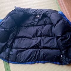 クリーニング済 THE NORTH FACE ダウンジャケット ヌプシ 700 青 XLの画像