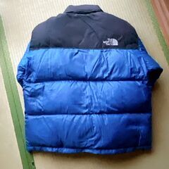 クリーニング済 THE NORTH FACE ダウンジャケット ヌプシ 700 青 XLの画像
