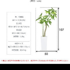 フェイクグリーン　パキラ　人工観葉植物の画像