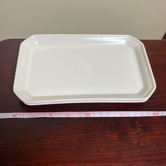 平皿 角皿 白 プレート 2枚の画像