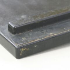 中古 樹脂製 寿司下駄 刺身盛り台 黒渕朱 幅23×奥行12.5×高さ3cm 20台セット 寿司盛台 業務用 すしげた 札幌市 清田区 平岡の画像