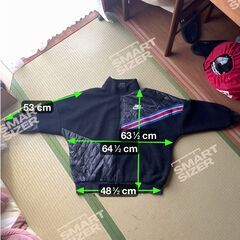 クリーニング済 NIKE ナイキ おしゃれロゴ 切替 フリース ジャケット Mサイズの画像