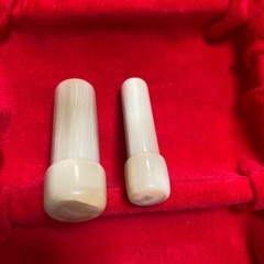 高級印材　オランダ水牛　15mm 10.5mm 2本セットの画像