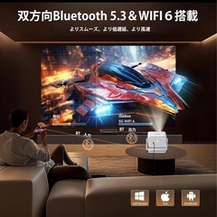 【新品未使用】プロジェクター 家庭用 小型 天井投影 135°回転・オートフォーカスの画像