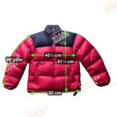 美品 クリーニング済 ヌプシ 700FP THE NORTH FACE ダウンジャケット 赤黒の画像