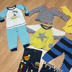 子供服 80-90 スリーパー ズボン 寝巻きセットの画像