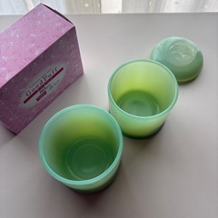 コットンケース　ガラス製　2段式の画像