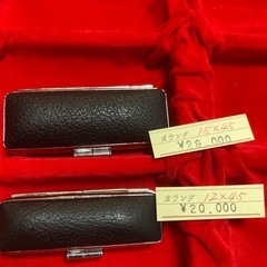 高級印材　オランダ水牛　印鑑　15mm 12mm 2本セットの画像