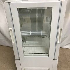 【北見市発】サンデン・リテールシステム サンデン業務用4面ガラス冷蔵ショーケース(両面扉) AG-63W 2020年製 白 63L 卓上 (D6661ayayY)の画像