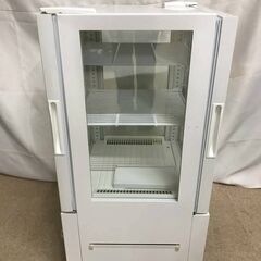 【北見市発】サンデン・リテールシステム サンデン業務用4面ガラス冷蔵ショーケース(両面扉) AG-63W 2020年製 白 63L 卓上 (D6661ayayY)の画像