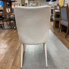 S768 ⭐ NITORI ニトリ ダイニングチェア DC PVC WH SD341 幅44cm USED 綺麗の画像