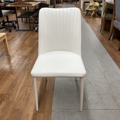 S768 ⭐ NITORI ニトリ ダイニングチェア DC PVC WH SD341 幅44cm USED 綺麗の画像