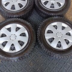 145/80R13　ダイハツ　純正　タント？ハイゼット？ミラ？鉄チン　スチールホイール　スタッドレスタイヤの画像