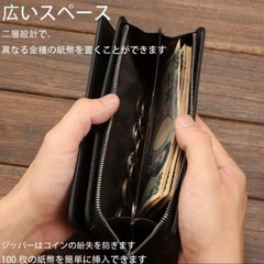 【新品】長財布　財布　ブラウン　化粧箱つきの画像