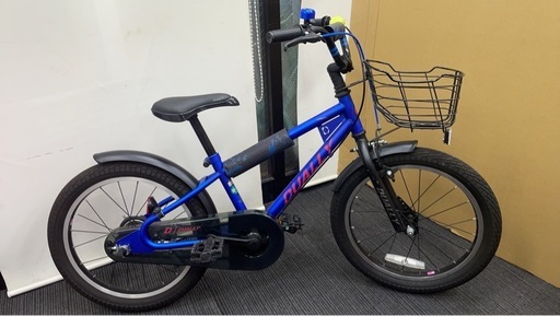 ★中古美品！DUALLY/ 子供用自転車/ 18インチ　キッズマウンテンバイク/ ヘルメット　補助輪付き