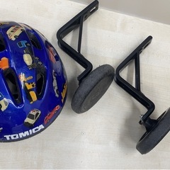 ★中古美品！DUALLY/ 子供用自転車/ 18インチ　キッズマウンテンバイク/ ヘルメット　補助輪付き の画像