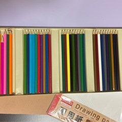 お絵描きセット☆色鉛筆・画用紙・スケッチブックの画像