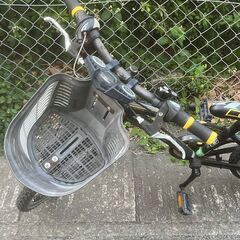 【リサイクルショップどりーむ鹿大前店】No.525 エコチャリNo.22530R ブラック×イエロー ギア△ サドル△ ベル〇 ライト〇の画像