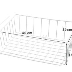 【11/3引取限定】ワイヤースタック収納ラック(黒)×2の画像
