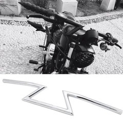 新品⭕️1インチ 25.4m Zハンドル ロボハン アタックバー ロー Tバー ハンドルバー チョッパー クロームメッキの画像