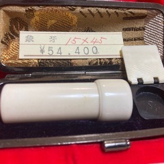 本象牙　15mm×45mm ケースはワニ革 最高級印材　の画像