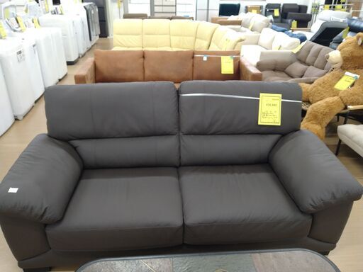 リユースのサカイ浦和店 【F224】⚫️ソファ3人用 ニトリ レザー