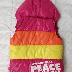 【使用感少なめ】110㎝　女の子　袖なし　中綿ジャケットの画像