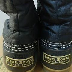 L.L.Bean エルエルビーン ブーツ キルティング ボア ブラック (レディース 24.0cm相当)の画像