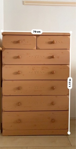 美品ハイチェスト　ハイチェスト ニトリ スモーク&ペットフリー家庭