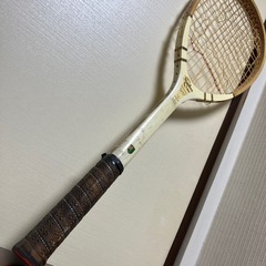 ヴィンテージ  KAWASAKI 木製 テニスラケット 観賞用　の画像