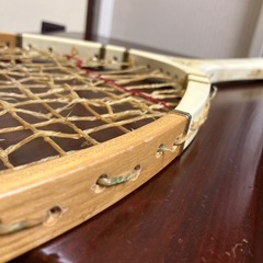 ヴィンテージ  KAWASAKI 木製 テニスラケット 観賞用　の画像