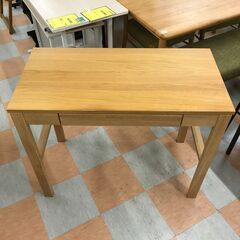 ＼家具＊家電のお店／【ｼﾞｬﾝｸﾞﾙｼﾞｬﾝｸﾞﾙ石川金沢店】 デスク 木目調 ライトブラウン W(幅)90.5×D(奥行き)45×H(高さ)73.5cmの画像