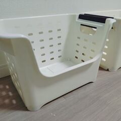 【2個セット】積み重ねバスケットの画像